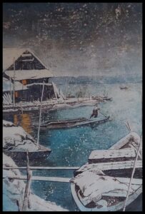 Watercolors asian evening